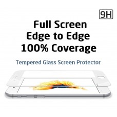 iPhone 7 4.7 - Anti-Glare 3D Edge-to-Edge Curved Full Screen Tempered Glass Screen Protector - White